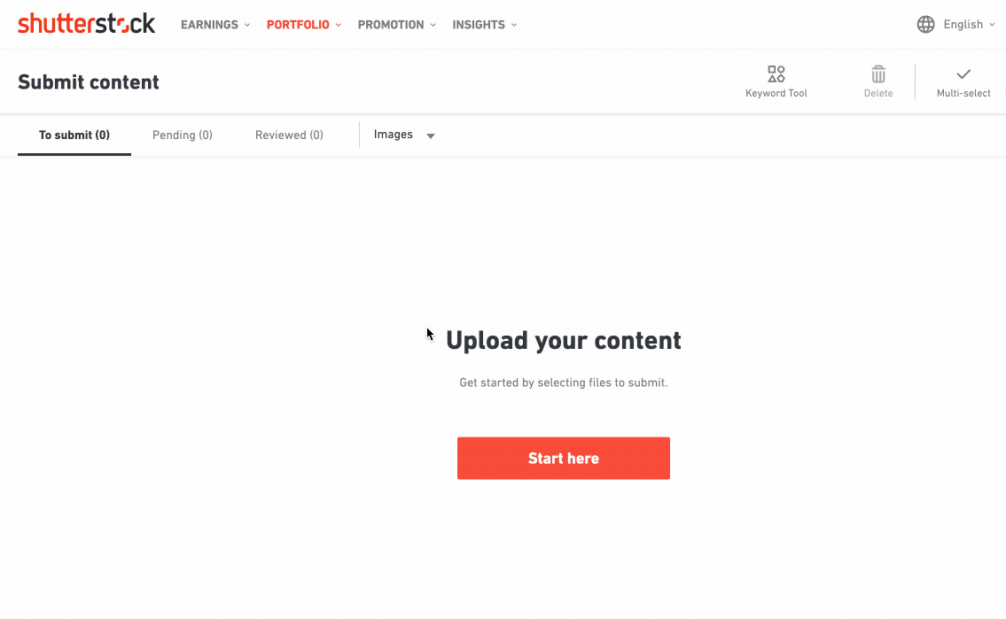 Shutterstock Uploaded Files