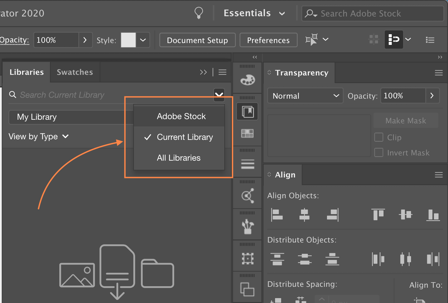 Adobe Illustrator search