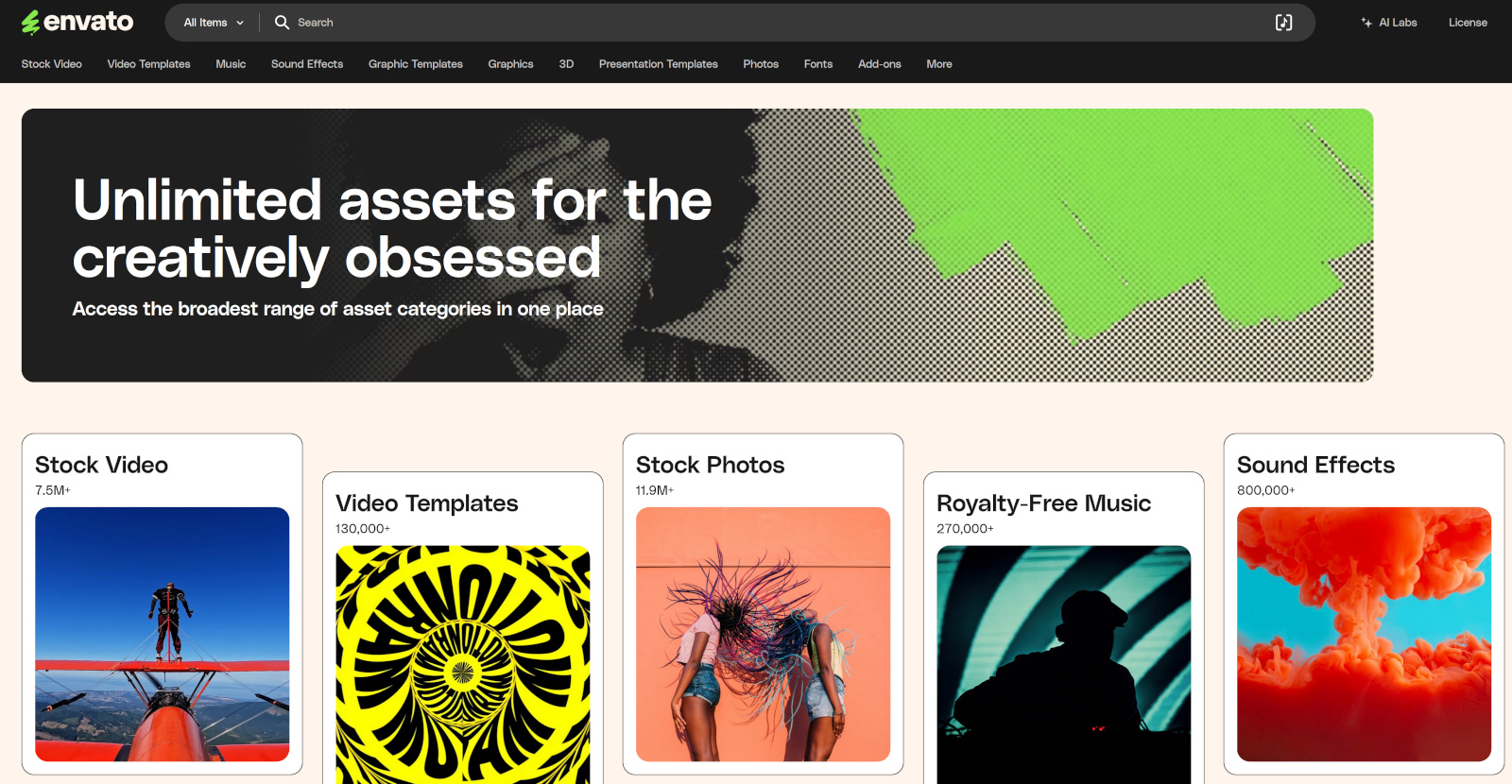 Envato Elements website