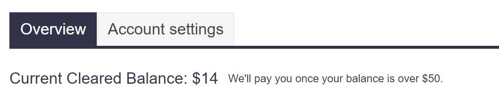 Earnings notification