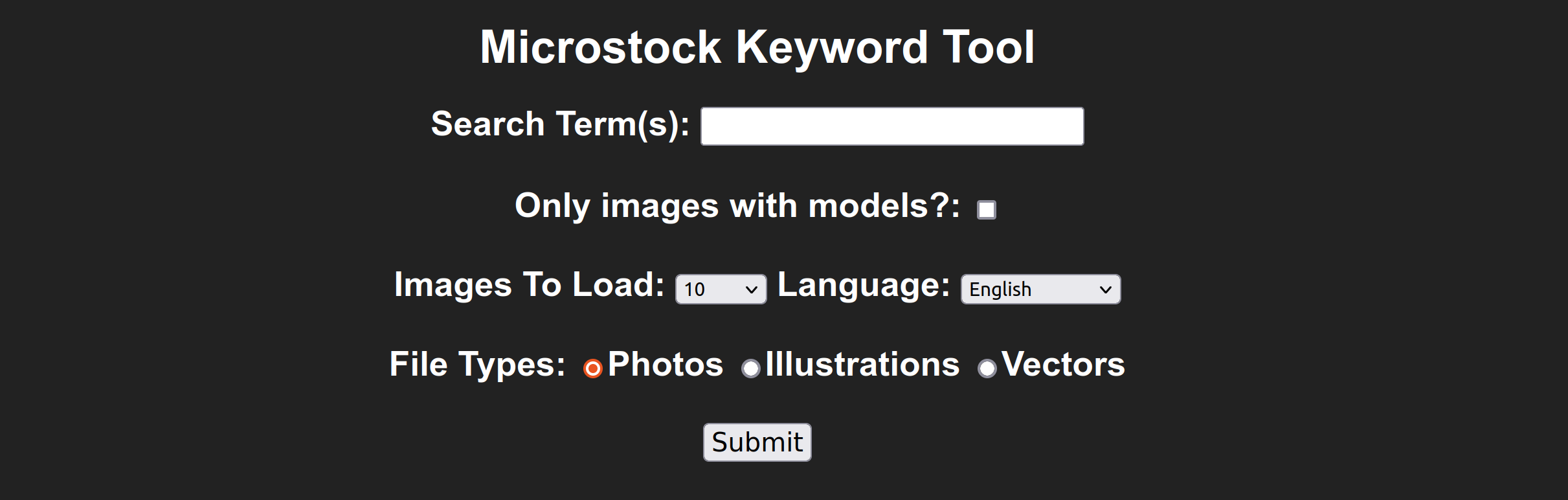 MicrostockGroup tool