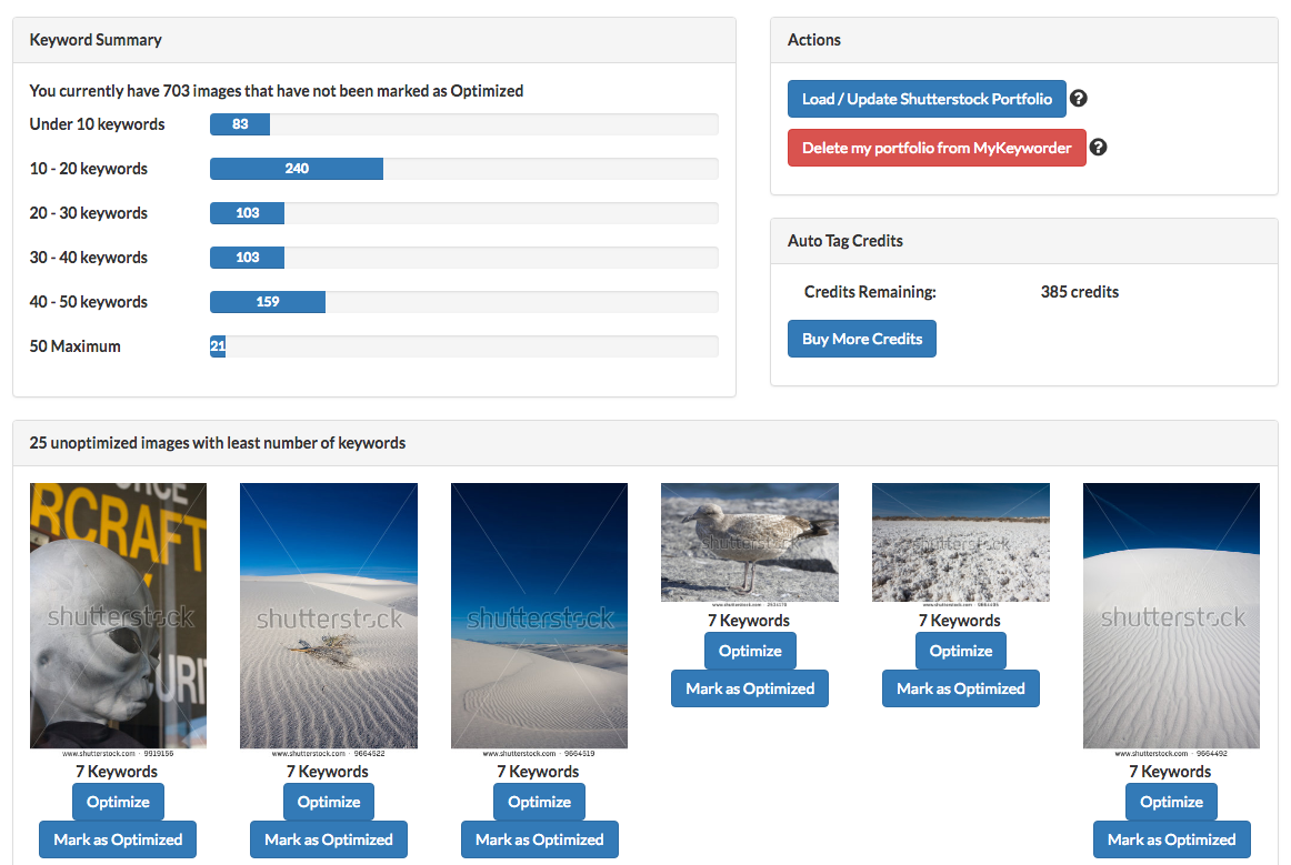 Shutterstock Optimizer