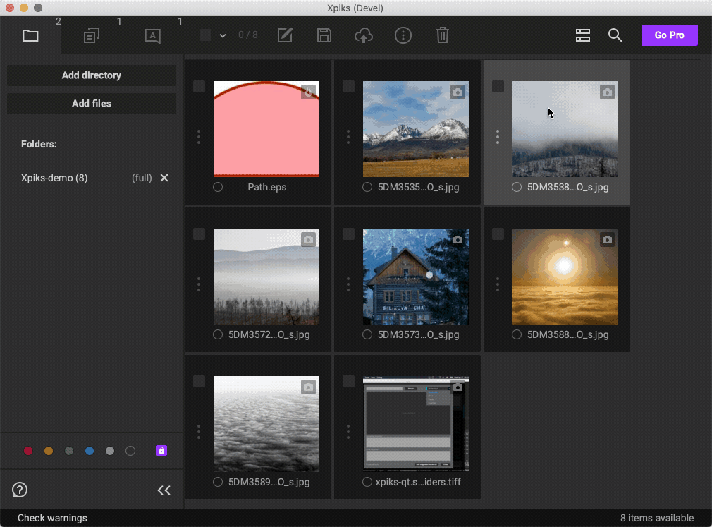 Xpiks Pro Trial from main view