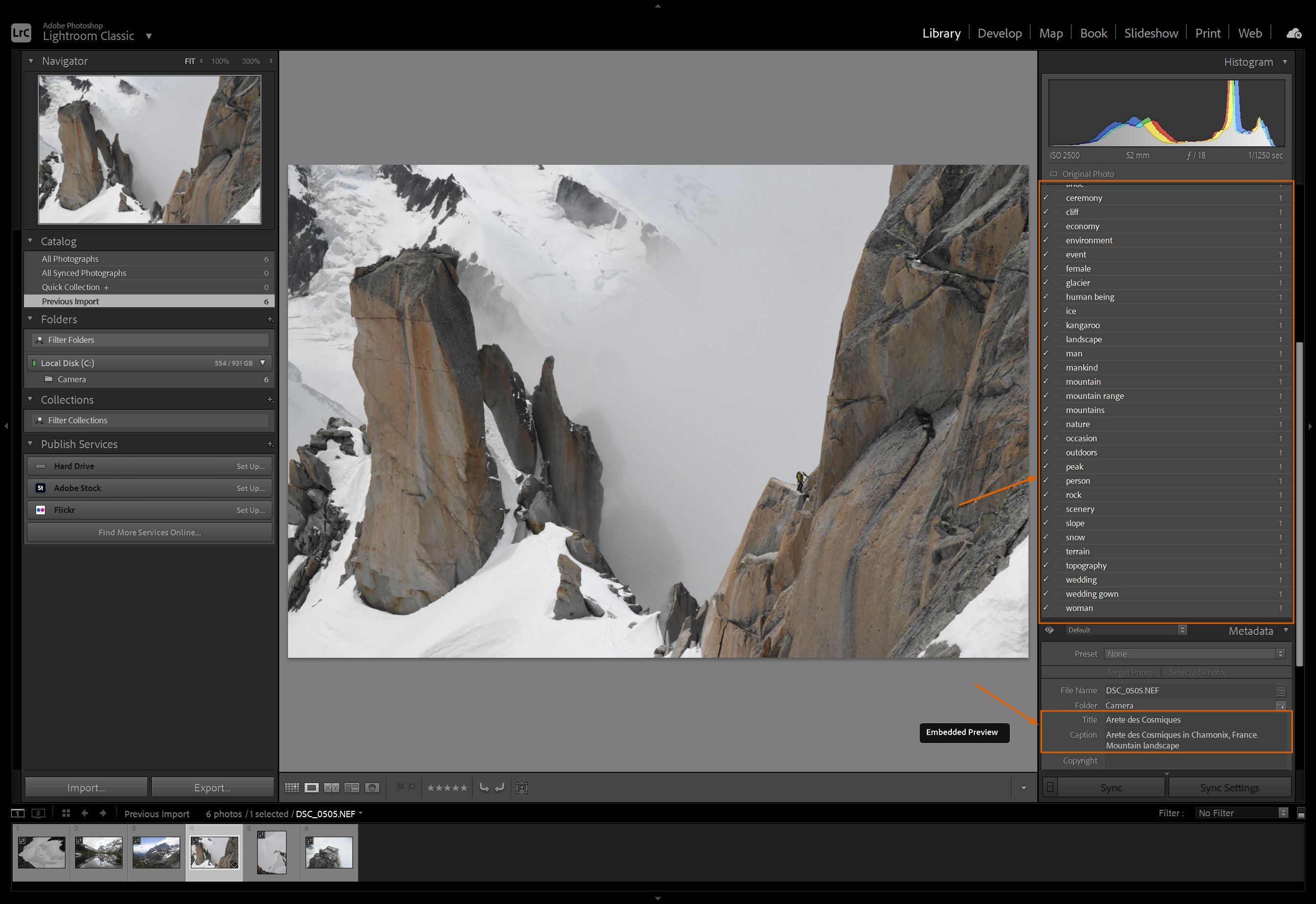 Consume metadata in Lightroom