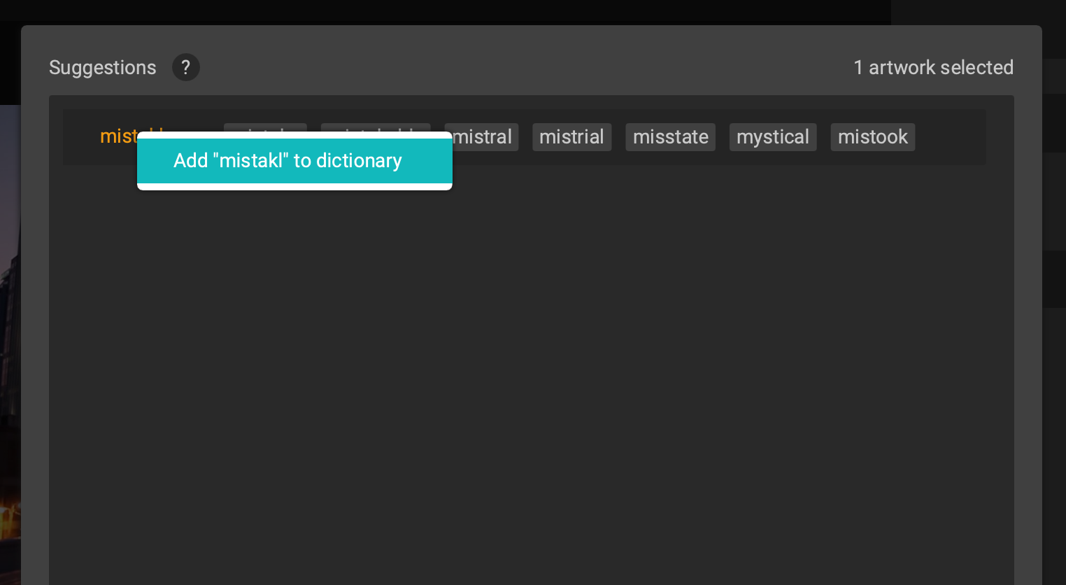 Fix spelling dictionary