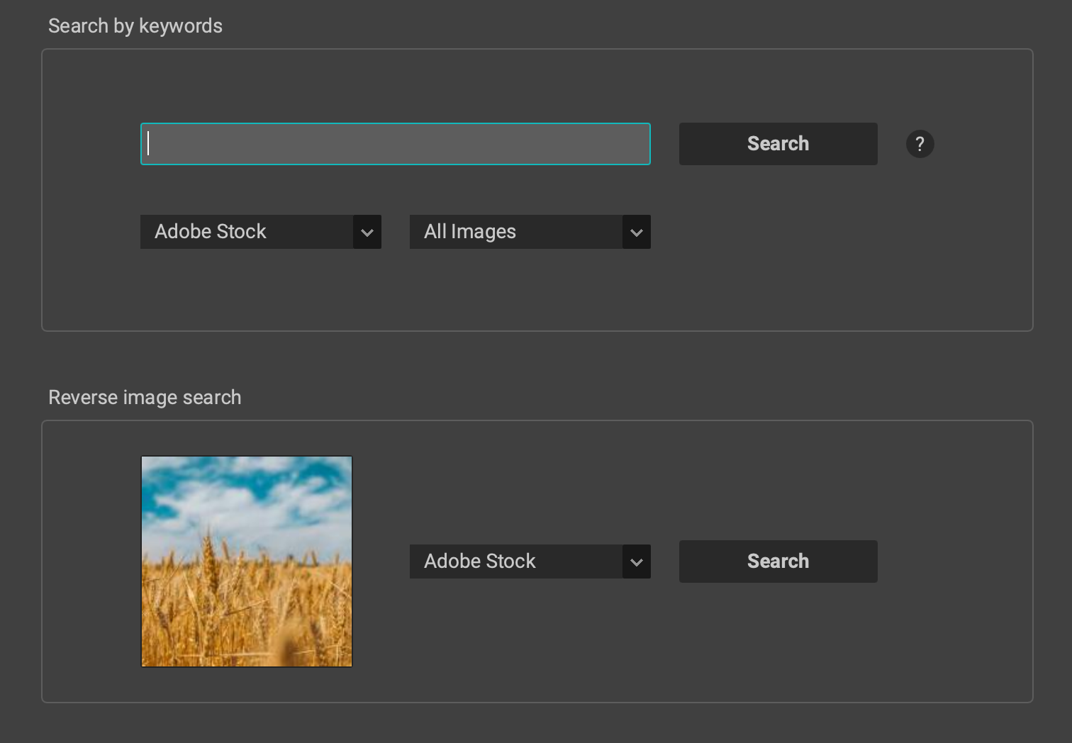 Keywording suggestion view